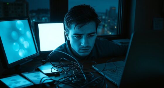 overworked technology users burnout