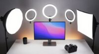 top desk video lighting