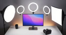 top desk video lighting