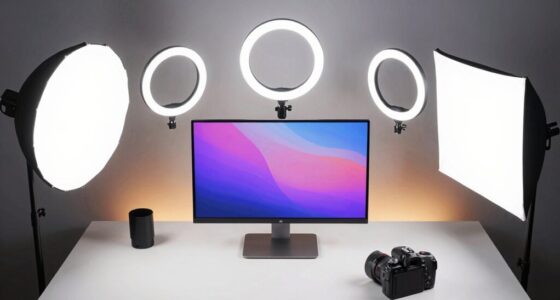 top desk video lighting
