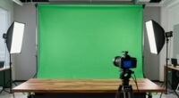 top office green screen sets