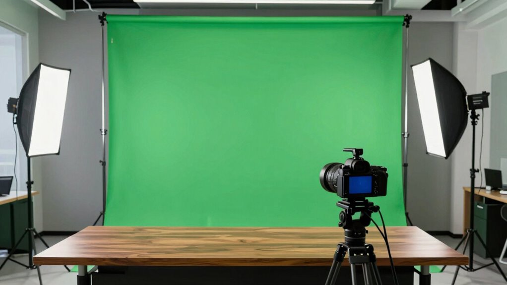 top office green screen sets