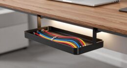 top under desk cable trays