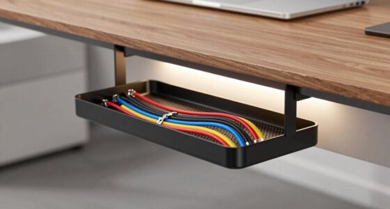 top under desk cable trays