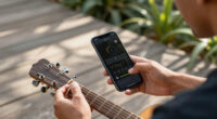 Guitar tuner that uses phone accelerometer