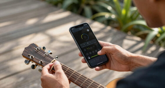 Guitar tuner that uses phone accelerometer